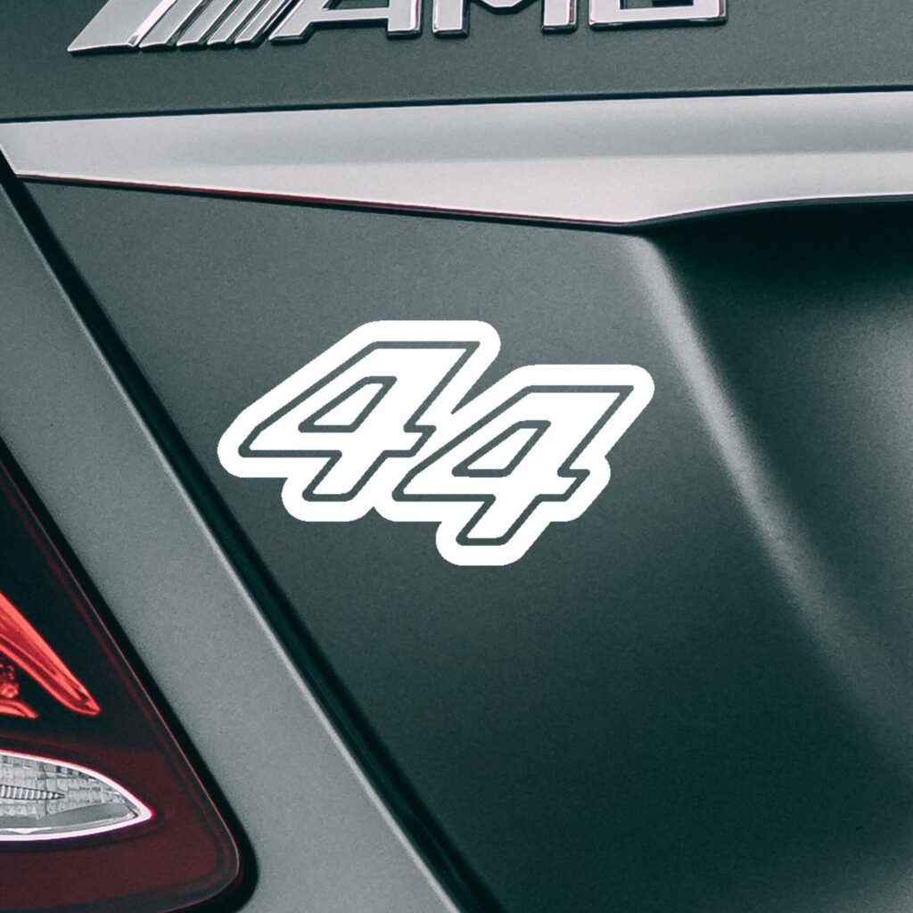 Racing driver Lewis Hamilton number 44 - Vinyl Decal Sticker Vinyl ...