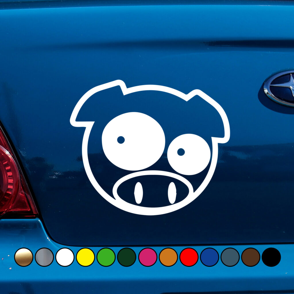 Car Decals Subaru Pig Subie Looking Left Sticker Logo – Perfect Cut ...