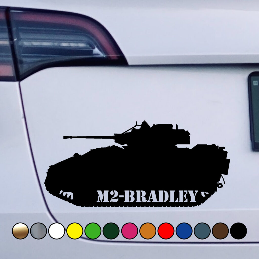 Military M2 Bradley Infantry Fighting Vehicle Sticker – Vinyl Decal ...