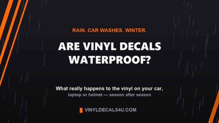 Are vinyl decals waterproof - rain, car washes and winter guide