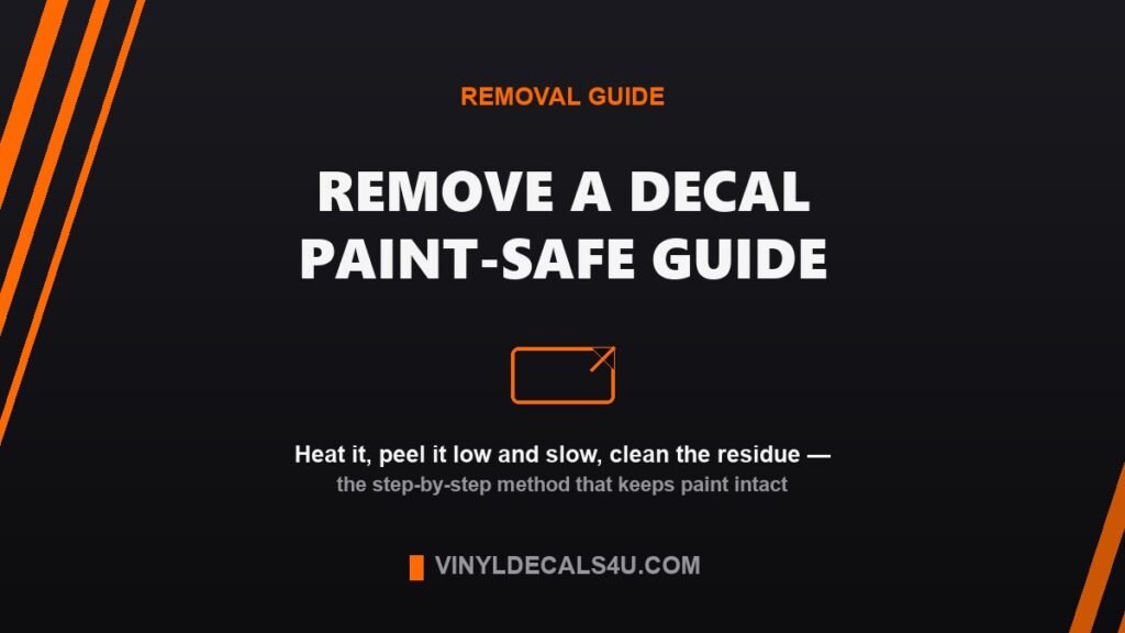 How to remove a vinyl decal without damaging paint - step by step guide